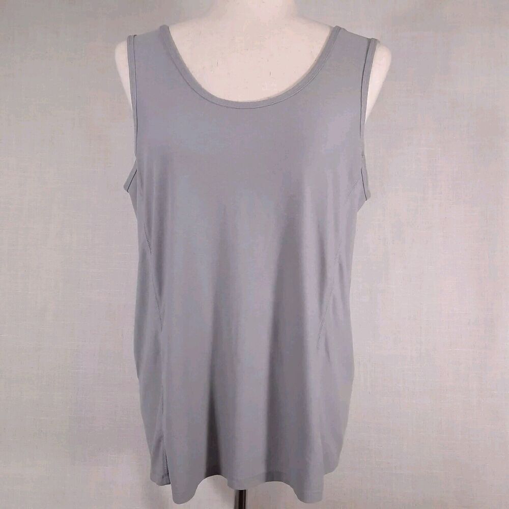 Old Navy Active Women's Athletic Tank Size Medium Breathe On Gray Slit Back